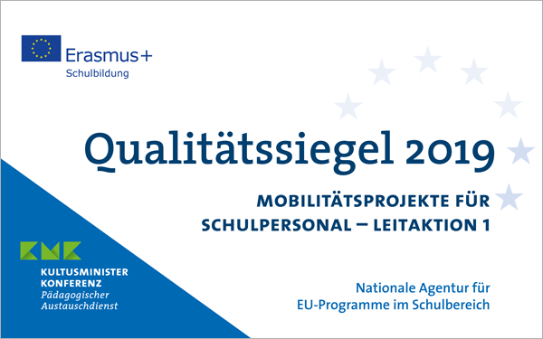 Erasmus Plus Qualitätssiegel 2019
